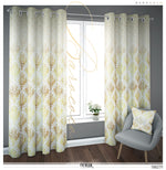 Gold Damask White PREMIUM Curtain Panel, Made to Order on 12 Fabric options - 100271
