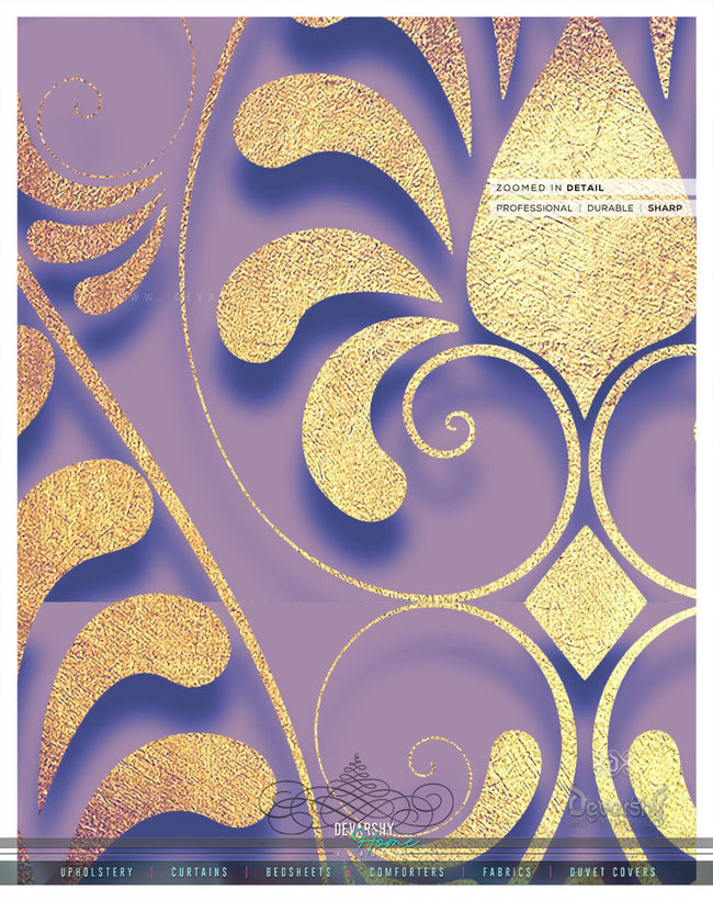 Decorative Lilac Damask PREMIUM Curtain Panel. Available on 12 Fabrics. Made to Order. 100276
