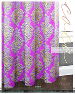 Vibrant Fuchsia Damask PREMIUM Curtain Panel. Available on 12 Fabrics. Made to Order. 100280