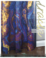 The Blue Abstract Art PREMIUM Curtain Panel, Available on 12 Fabrics, Made to Order. 100288