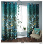 The Flowing Art Turquoise PREMIUM Curtain Panel. Available on 12 Fabrics. Made to Order. 100296