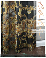 Black Animal Print Curtain Panel. 12 Fabric Options. Made to Order. Heavy And Sheer. 100301