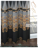 Golden Baroque Black PREMIUM Curtain Panel. Available on 12 Fabrics, Made to Order. 100303