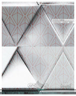 Grey Triangulate 3D PREMIUM Curtain Panel. Available on 12 Fabrics. Made to Order. 100304