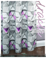 Lavender Triangulate 3D PREMIUM Curtain Panel. Available on 12 Fabrics. Made to Order. 100306