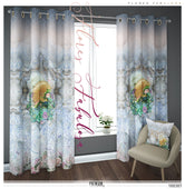 Organic Floral Print PREMIUM Curtain Panel. Available on 12 Fabrics. Made to Order. 100307