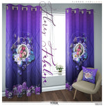 Violet Knitted Pattern Floral PREMIUM Curtain Panel. Available on 12 Fabrics. Made to Order. 100310