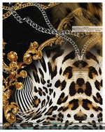 Baroque Leopard Print Curtain Panel. 12 Fabric Options. Made to Order. Heavy And Sheer. 100315