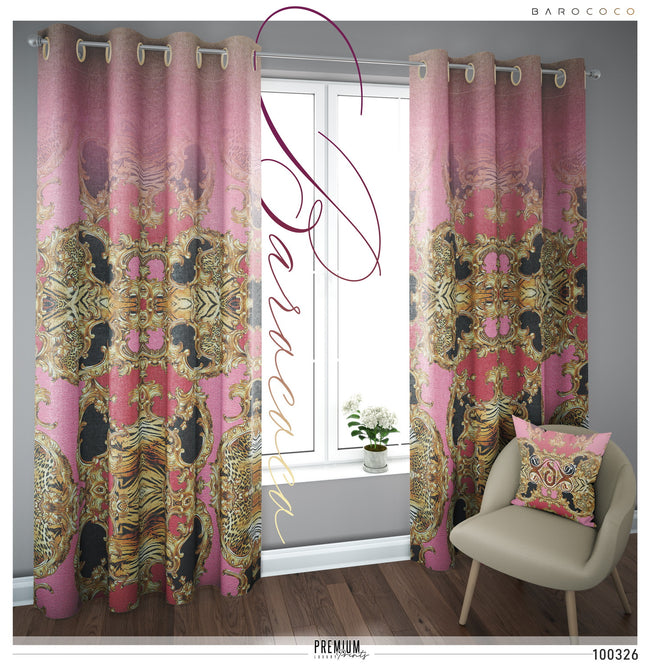 Pink Animal Print PREMIUM Curtain Panel. Available on 12 Fabrics, Made to Order. 100326A