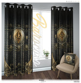 Baroque Black Beauty PREMIUM Curtain Panel. Available on 12 Fabrics. Made to Order. 100356
