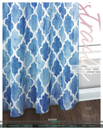 Hand Painted Ogee Pattern PREMIUM Curtain Panel. Available on 12 Fabrics. Made to Order. 100358B