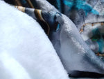 Royally Adorned Blue Printed Throw Blanket, Soft Fleece Blanket, Devarshy Home, PF - 029