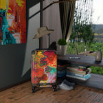 Crimson Chaos Suitcase 3 Sizes Carry-on Suitcase Red Marbling Luggage Hard Shell Suitcase | D20112