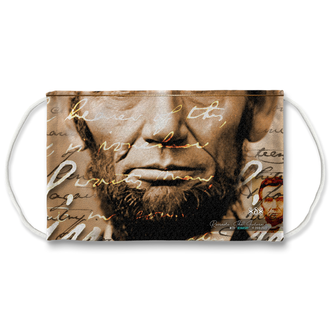 Abraham Lincoln Vintage Look Face Mask With Filter And Nose Wires - 11243