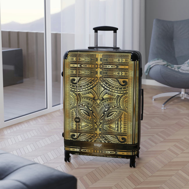 Polynesian Art Suitcase 3 Sizes Carry-on Suitcase Maori Tattoo Luggage Hard Shell Suitcase | 100535