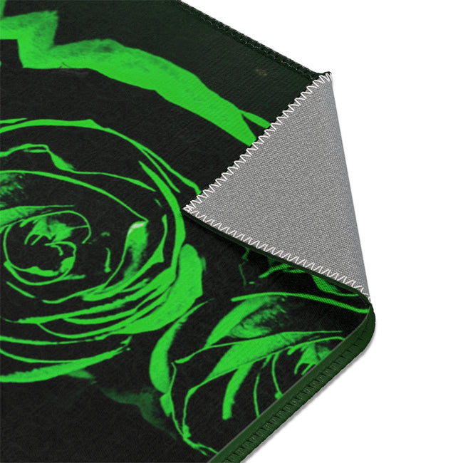 Green Rose Area Rug, Available in 3 sizes |10003E