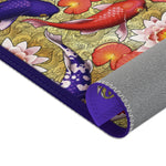 Golden Koi Fish Area Rug, Available in 3 sizes | D20020