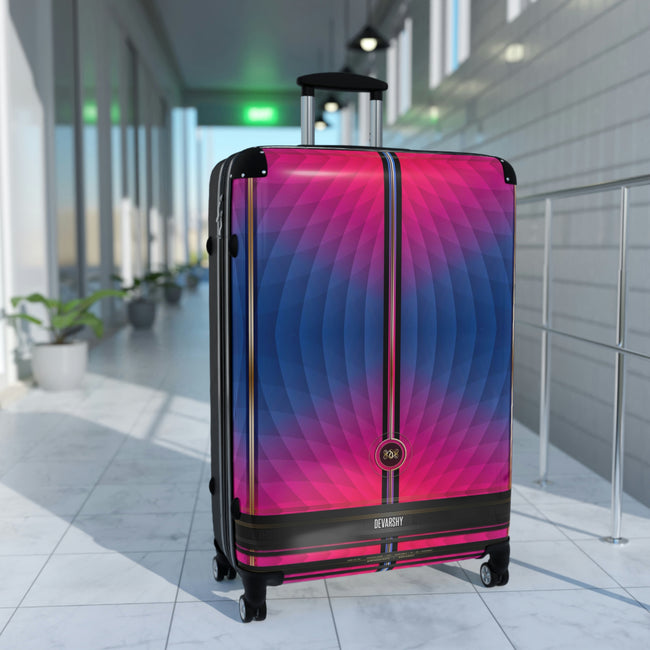 Gradient Colors Suitcase 3 Sizes Carry-on Suitcase Pink and Blue Luggage Hard Shell Suitcase | 11196A