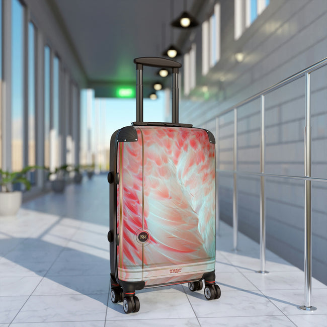 Pink Feathers Suitcase 3 Sizes Carry-on Suitcase Swan Feathers Luggage Hard Shell Suitcase | 11222D