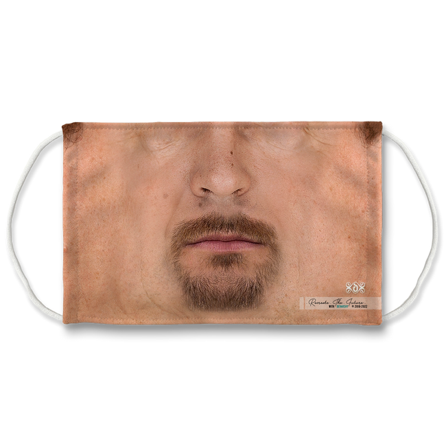 French Beard Man Selfie Face Mask With Filter And Nose Wires  - 11116