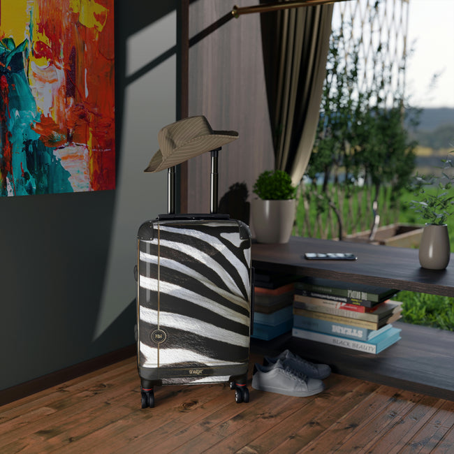 Zebra Print Suitcase 3 Sizes Carry-on Suitcase Zebra Stripes Luggage Hard Shell Suitcase Animal Print Luggage | 11222C