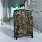 Deluge Marbling Suitcase 3 Sizes Carry-on Suitcase Brown Travel Luggage Hard Shell Suitcase | D20117