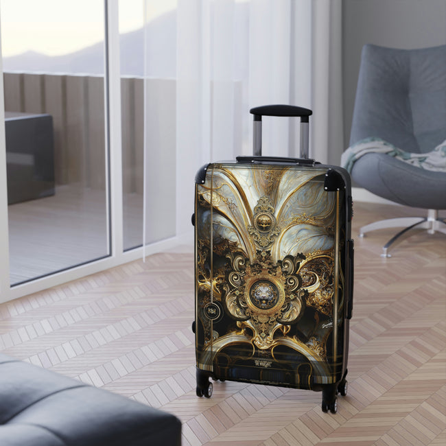 Baroque Majestique Suitcase 3 Sizes Carry-on Suitcase Baroque Travel Luggage Golden Hard Shell Suitcase | D20120B