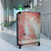 Pink Feathers Suitcase Carry-on Suitcase Swan Feathers Luggage Hard Shell Suitcase in 3 Sizes  | 11222D