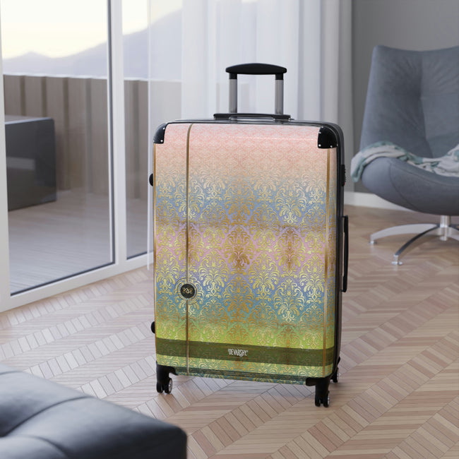Damask Pattern Suitcase 3 Sizes Carry-on Suitcase Damask Print Luggage Hard Shell Travel Suitcase | 100267