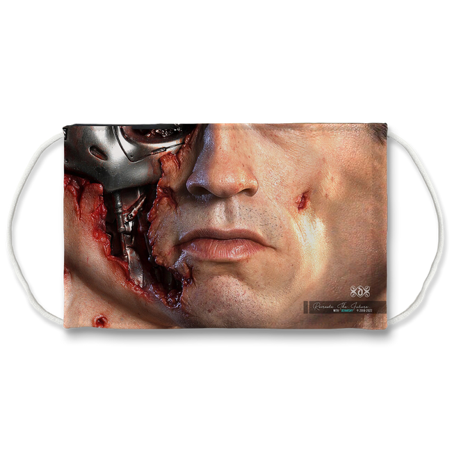 Arnie Cyborg Terminator Face Mask With Filter And Nose Wires - 11120