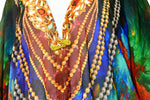 NATURE MORTE Colourful feathers Devarshy Fringes Short Kimono Jacket - 002