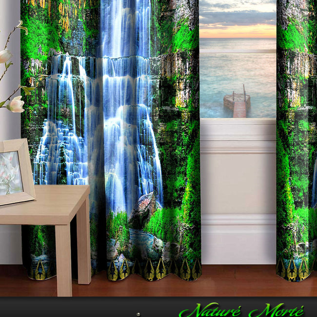 Devarshy Designer Home Furnishings Digital Print Waterfall Blackout Curtain Set -1070 , Home Decor - DEVARSHY, DEVARSHY
 - 3