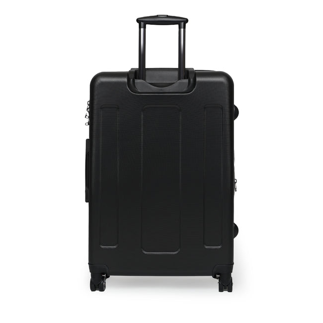 Black Polka Dots Suitcase 3 Sizes Carry-on Suitcase Universe Travel Luggage Black Hard Shell Suitcase | D20107