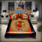 Digital print Hans Damyanti Devarshy Designer kingsize Bed sheet Set , Home Decor - DEVARSHY, DEVARSHY
 - 3