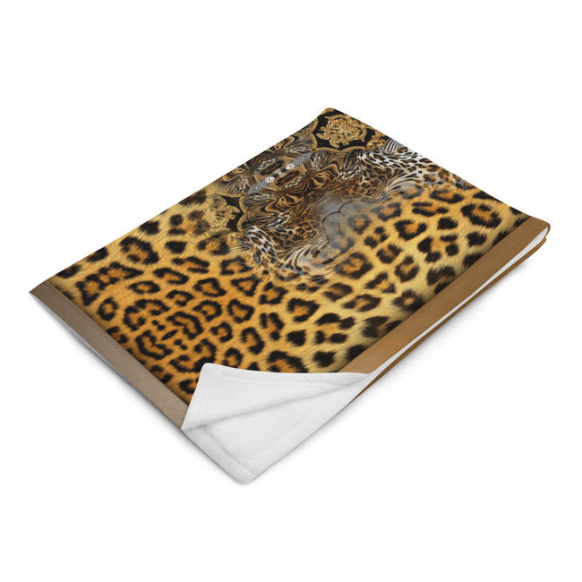 Leopard Animal Print Throw Blanket, Printed Fleece Blanket, Devarshy Home, PF - 006