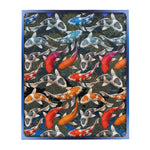 Koi Fish, Guide my soul. Printed Throw Blanket, Soft Fleece Blanket, Devarshy Home, PF - 010