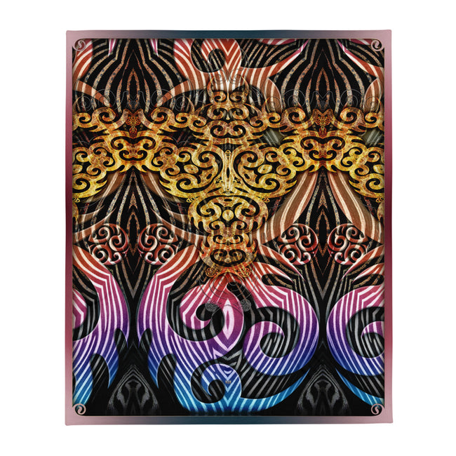 The Maori Zebra Printed Throw Blanket, Animal Print Fleece Blanket, Devarshy Home, PF - 028