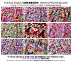 Pop Art Apparel Fabric 3Meters+, 9 Designs | 8 Fabrics Option | Cubism Fabric By the Yard | 028