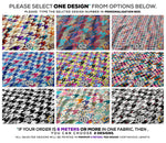 HOUNDSTOOTH Apparel Fabric 3Meters+, 9 Designs | 8 Fabrics Option | Checks Fabric By the Yard | 032