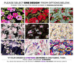 Vibrant Florals Apparel Fabric 3Meters+, 9 Designs | 8 Fabrics Option | Fabric By the Yard | D20181