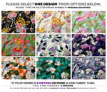 Floral Print Apparel Fabric 3Meters+, 9 Designs | 8 Fabrics Option | Fabric By the Yard | D20183