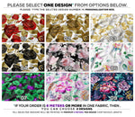 Watercolor Floral Apparel Fabric 3Meters+, 9 Designs | 8 Fabrics Option | Fabric By the Yard | D20163