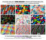 VIBRANT Print Apparel Fabric 3Meters+, 9 Designs | 8 Fabrics Option | Fabric By the Yard | D20261