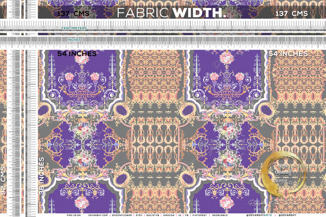 Baroque Florals Upholstery Fabric 3meters 4 Colors & 12 Fabrics Baroque Furnishing Fabrics By the Yard | D20001