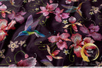 Birds and Florals Upholstery Fabric 3meters | 4 Colors | 13 Fabric Options | Furnishing Fabric By the Yard | D20041