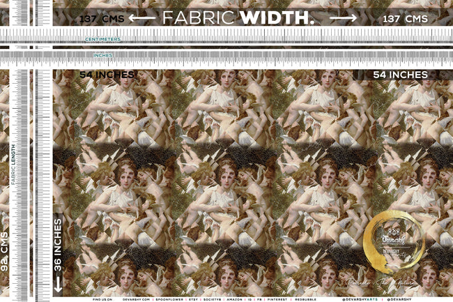 Bouguereau Lassaut Upholstery Fabric 3meters |4 Designs | 13 Fabric Options. Fabric by the Yard | D20053