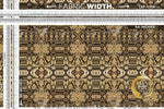 Zardouzi Print Upholstery Fabric 3meters & 12 Furnishing Fabrics Gold Embroidery Print Fabric By the Yard  | D20059