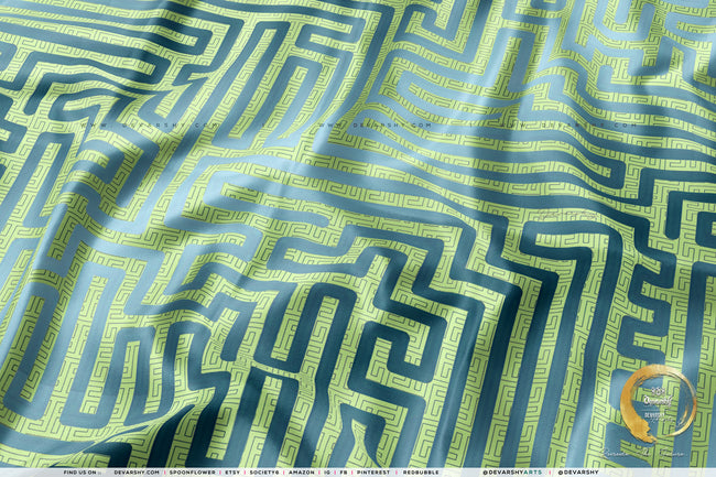 THE MAZE Upholstery Fabric 3meters, 4 Colors, 13 Fabric Options. Abstract Fabric by the yard | D20093