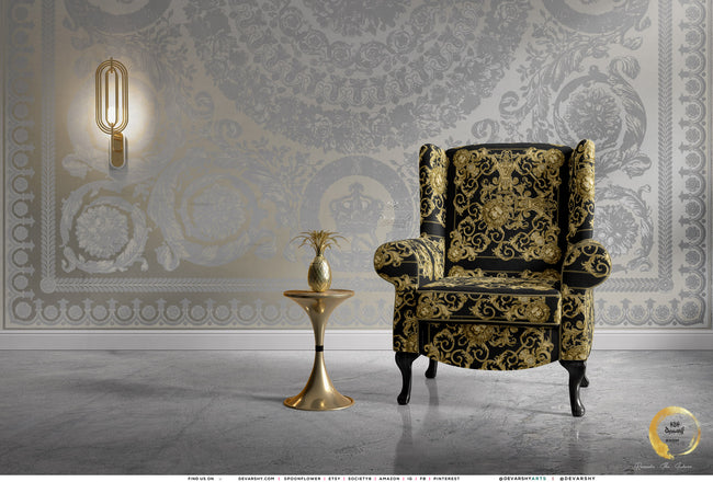 Golden Lion Grey Upholstery Fabric 3meters 12 Furnishing Fabric Options Baroque Lion Fabric By the Yard | D21040C