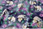 Floral Print Apparel Fabric 3Meters+, 9 Designs | 8 Fabrics Option | Fabric By the Yard | D20183
